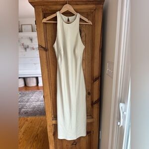 Cream Sleeveless Maxi Dress XS